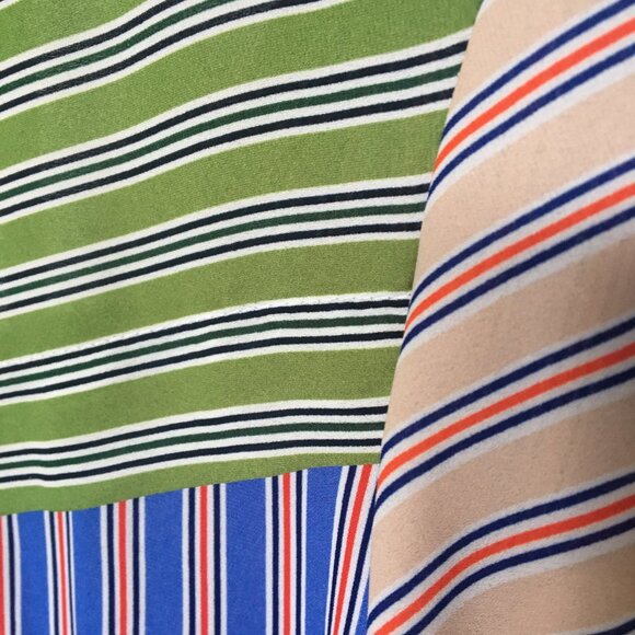 NWT Marigold Marilyne Baril stripe flowy dress Lowell Adria Small Made in Canada - Picture 3 of 5